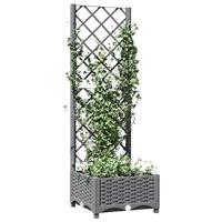 VidaXL Plantenbak met latwerk 40x40x121,5 cm polypropeen - thumbnail