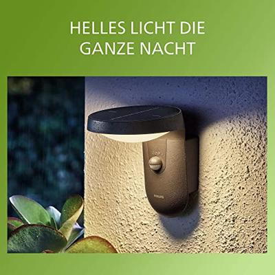 Philips LED Tyla 8719514476912 Wandlamp op zonne-energie LED 1.2 W Antraciet