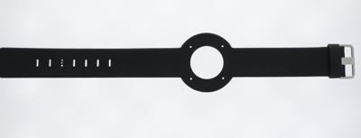 Horlogeband Jacob Jensen Strata 280 / 284 Onderliggend Leder Zwart 16mm