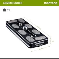 Mantona AS-100-2M Snelwisselplaat Schroefdraad (buiten)=1/4, 3/8 - thumbnail