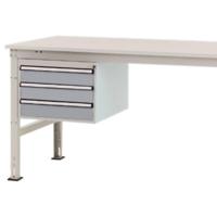 Manuflex ZB4612.9006 Behuizing onderbouw stationair, gebruiksh. 300 mm met 3 lades. Voor tafel diepte 800 mm - thumbnail