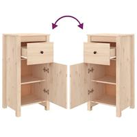 Dressoirs 2 st 40x35x80 cm massief grenenhout - thumbnail