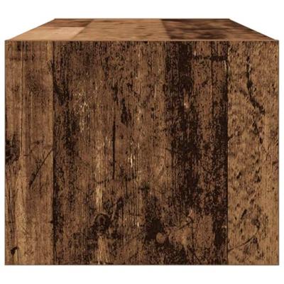 TV-meubel 80x31x25,5 cm bewerkt hout oud houtkleurig