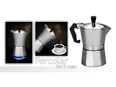 Espressomaker percolator voor 3 kopjes
