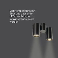 SLV ENOLA B 151830 Wandlamp GU10 50 W Zwart - thumbnail