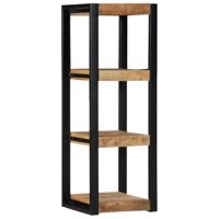 Wandschap 35x35x100 cm massief ruw mangohout - thumbnail