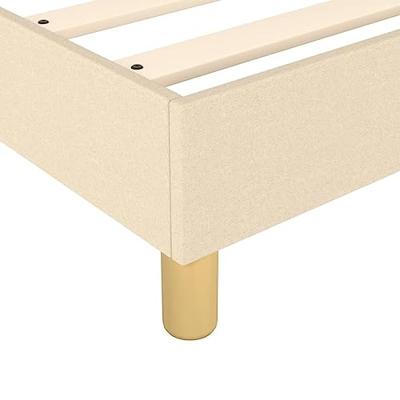 Boxspringframe stof crmekleurig 140x200 cm