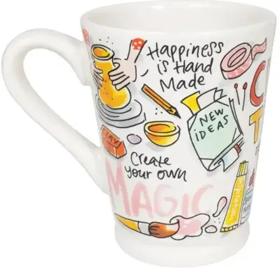 Blond Amsterdam xl mok aardewerk miss creativity 10x12.5cm multi