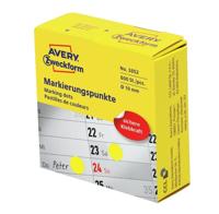Avery-Zweckform 3852 Etiketten voor markeringspunten Ø 10 mm Geel 800 stuk(s) Permanent hechtend Papier - thumbnail