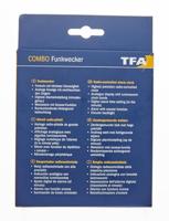 TFA Dostmann 60.1511.01 Wekker Zendergestuurd Zwart Fluorescerende Wijzers - thumbnail