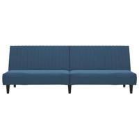 Slaapbank 2-zits fluweel blauw - thumbnail