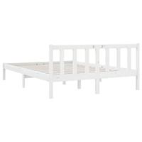 Bedframe massief grenenhout wit 120x190 cm - thumbnail