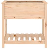 VidaXL Plantenbak met schap 82,5x54x81 cm massief grenenhout - thumbnail