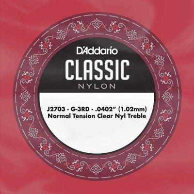 D'Addario J2703 Student Nylon Classical snaar voor klassieke gitaar normal tension (G3) D'Addario J2703 Student Nylon Classical snaar voor klassieke gitaar normal tension (G3)