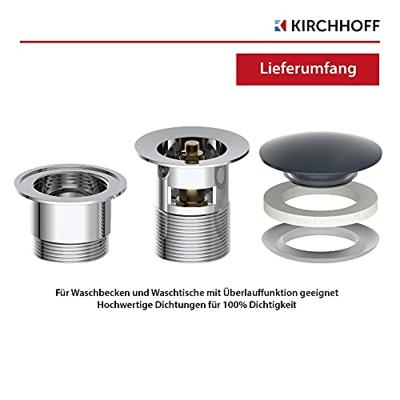Schutte Design CLIC-CLAC Waste | met Overloop | 1 ¼“ x 65 mm| mat zwart - 98807420 98807420