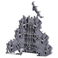 WAGO 2002-3233 Doorgangsklem 3-etages 5.20 mm Spanveer Toewijzing: L, L, N Grijs 50 stuk(s)