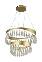 Searchlight HanglampJewel 2-rings goud met kristal - 19210-2GO - thumbnail