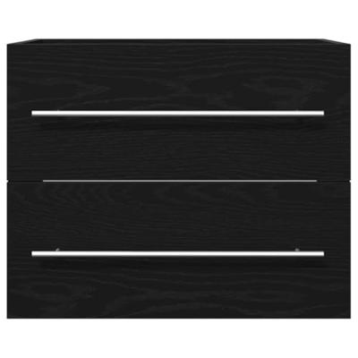 Wastafelkast 60x38,5x48 cm spaanplaat zwart eikenkleurig Wastafelkast 60x38,5x48 cm spaanplaat zwart eikenkleurig