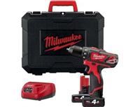 Milwaukee M12 BDD-402C subcompact-boorschroefmachine | 4.0Ah - 4933441925 - thumbnail
