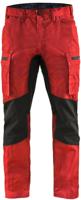 Blåkläder Service werkbroek met stretch 14591845 | Rood/Zwart | Maat 60 - 7330509498156 - thumbnail