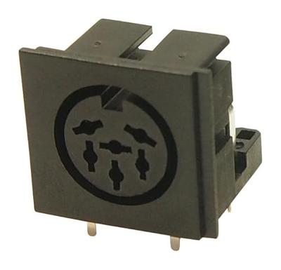 Cliff FC680806 DIN-connector Bus, inbouw horizontaal Aantal polen: 6 Zwart 1 stuk(s)