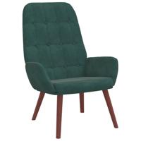 Relaxstoel fluweel donkergoen - thumbnail
