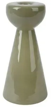 Decoris kandelaar glas deco 8x17cm groen