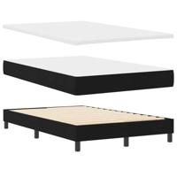 Boxspring bed met matras met hoofdeinde Zwart 120 x 200 cm Stof - thumbnail