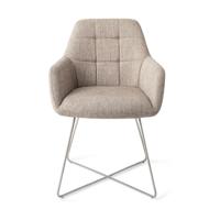 Jesper Home Noto eetkamerstoel Biscuit Beach cross steel - thumbnail
