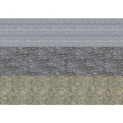 Busch 7443 H0 Decoplaat Baksteen, Natuursteen, Rotsstructuur