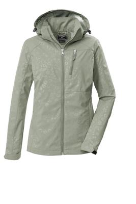 Killtec KOS 13 FLORAL Softshell Jas Dames Light Sage/Embossed 46