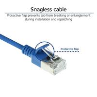 ACT DC7602 LSZH U/FTP CAT6A Datacenter Slimline Patchkabel Snagless | RJ45 Connectoren | Blauw | 2 meter - thumbnail