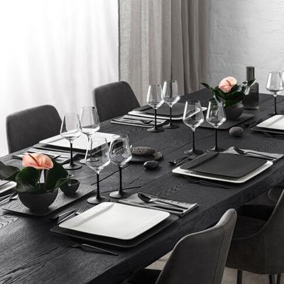VILLEROY & BOCH - Manufacture Rock - Rode wijnglas 0,47l Set/4