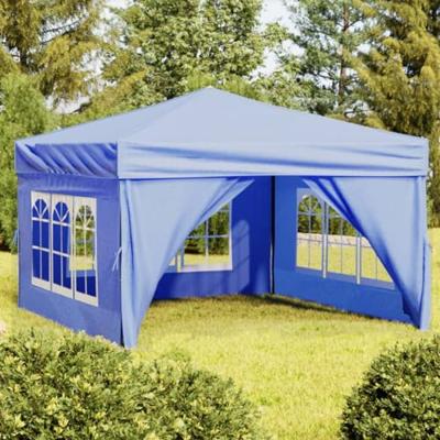 Partytent inklapbaar met zijwanden 3x3 m blauw Partytent inklapbaar met zijwanden 3x3 m blauw