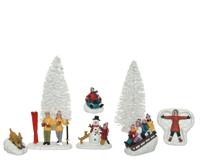beeldjes polyresin d7h15 cm multi 8st kerstverlichting Lumineo - Lumineo - thumbnail