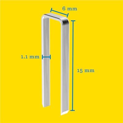 Rapid Nr. 606 smalrugnieten 15 mm, 1.200 stuks - 40109528 - 40109528 Rapid Nr. 606 smalrugnieten 15 mm, 1.200 stuks - 40109528 - 40109528