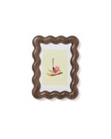 HEMA Fotolijst 10x15cm hout golf (donkerbruin) - thumbnail