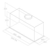 Elica LANE IX/A/52 Inbouw Roestvrijstaal 550 m³/uur - thumbnail