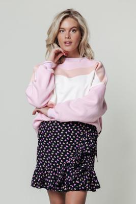 Colourful Rebel Shelby Hearts Rok  Zwart Dames - Basic Fit - Viscose