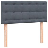 Boxspring met matras fluweel donkergrijs 100x210 cm - thumbnail