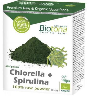 Biotona Chlorella + Spirulina Powder Raw Biotona Chlorella + Spirulina Powder Raw