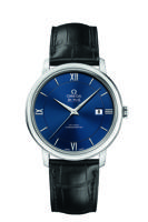 Horlogeband Omega 42413402003001 Krokodillenleer Zwart 20mm - thumbnail