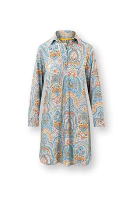 Pip Studio Daaltje Nachthemd Lange Mouw Jabali Blauw L Pip Studio Daaltje Nachthemd Lange Mouw Jabali Blauw L