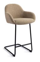 Jesper Home Barstoel 'Kushi' Arch Black, kleur Moss Meadow (zithoogte 67cm) - thumbnail