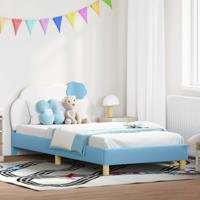 Bedframe voor kinderen met hoofdbord Blauw 80 x 200 cm PU - thumbnail