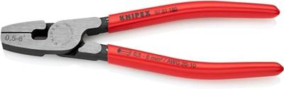 Knipex Krimptang voor adereindhulzen met voorinvoering met kunststof bekleed 180 mm - 9781180