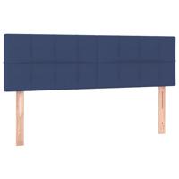 Boxspring met matras stof blauw 140x200 cm - thumbnail