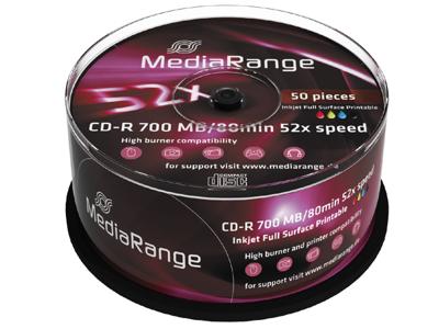 MediaRange MR208 CD-R 700MB 50stuk(s) lege cd