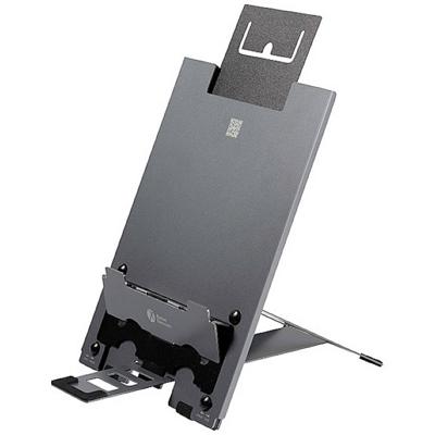 BakkerElkhuizen Ergo-Q Hybrid Pro, tablet- en laptopstandaard in één, 25 hoogteverstellingen, tot 16 inch, donkergrijs