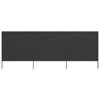 Windscherm 3-panelen 400x160 cm stof antraciet - thumbnail